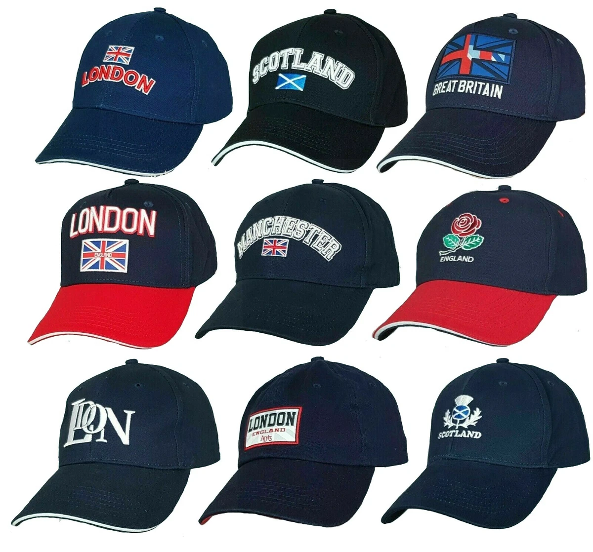 Great Britain Cap Adults Mens Kids Baseball Hat London Union Jack England  London