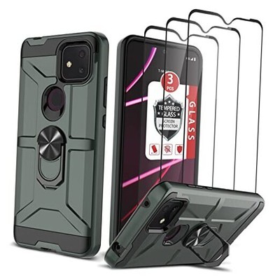 Case for TCL Revvl 4 Plus, T-Mobile Revvl 4 Plus Case with [3X Dark Green