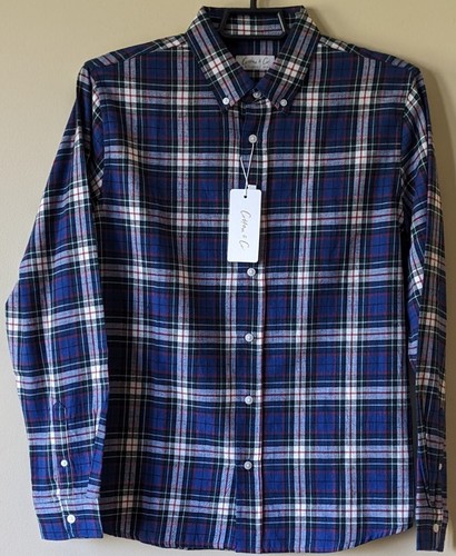 Cotton &Co Herrenhemden blau kariert Größe M neu - Bild 1 von 7