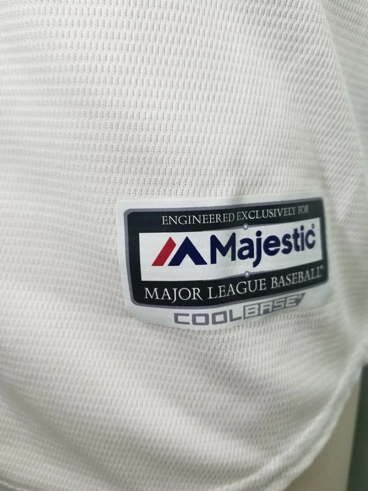 Camiseta Michael Brantley Majestic Cool Base Cleveland Indian Juvenil M 10/12 Blanca Foto 4 de 4