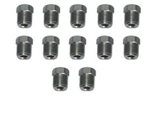 3/8-24 Inverted Flare STAINLESS STEEL Tube Nut Fitting 3/16 Brake Line 12 pcs.