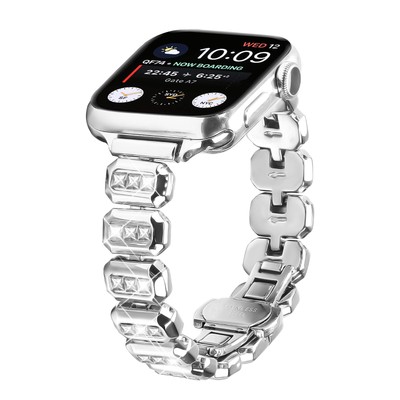 Multi-diamond Metal Adjustable Strap For Apple Watch Series 10 9 8 7 6 5 4 Ultra