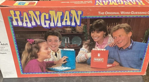 Vintage Hangman Board Game 1988 Milton Bradley Complete Game