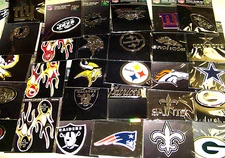 U Pick 1 NFL Your Team Promark emblem Auto Car truck Decal 3" Logo Color Chrome 