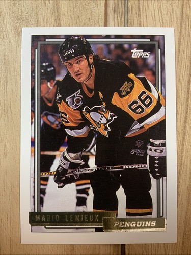 Mario Lemieux [Gold] #212 1992 Topps card