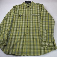 Carthartt Plaid Long Sleeve Workwear Men's Relaxed Fit Green Button Up Size XL