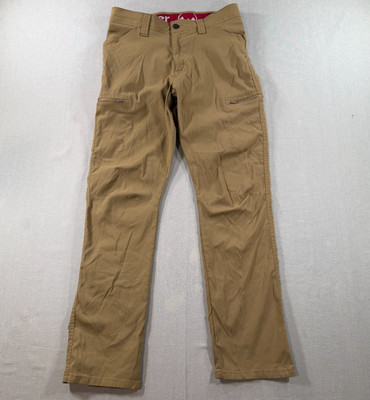 Wrangler All Terrain Gear Hiking Pants Men 30x30 Beige Stretch ATG MEASURE 31x30