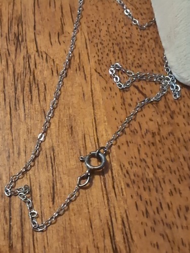 Vintage Sterling Silver Victorian Style Necklace With Black Carved Stone - Picture 5 of 7