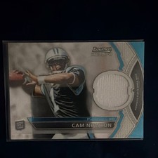 2011 Bowman Sterling Cam Newton Rookie Relic BSR-CN Carolina Panthers