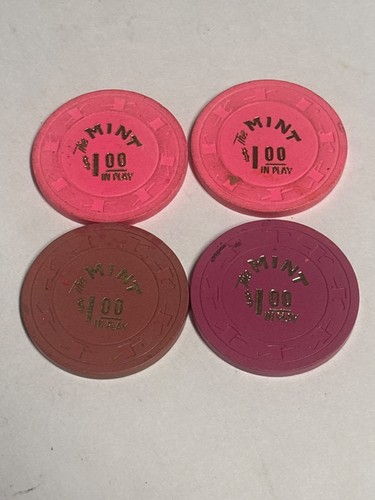 The Mint Casino Las Vegas Nevada $1 Chips (4) Total - Picture 2 of 3