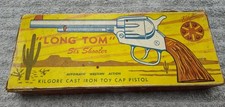 Long Tom Six Shooter Kilgore Toy Cap Gun Pistol Western VTG Original Box Only
