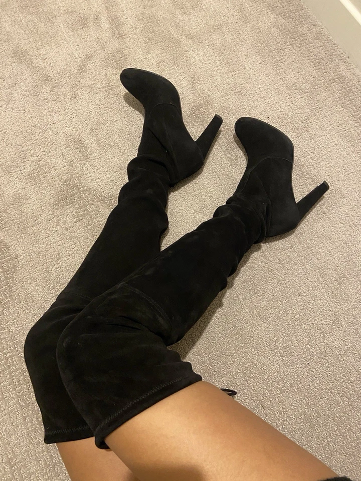Botas altas hasta el muslo Stuart Weitzman con tacón 8,5 Foto 4 de 4