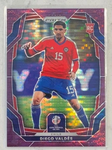 2024 PANINI PRIZM CONMEBOL COPA AMERICA PURPLE PULSAR DIEGO VALDES 30/49 RC