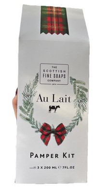 The Scottish Fine Soaps PamperKit 7 Oz BodyWashBodyButterBodyScrub AuLaitMilk