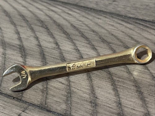 Vintage Snap On Tools Gold Tone ¼" Wrench Money Clip 3" +NICE+ - Picture 9 of 9