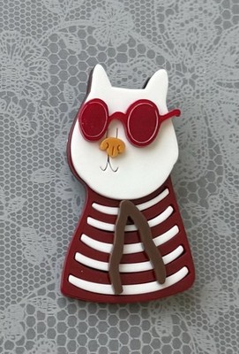 Cat Acrylic Brooch Pin