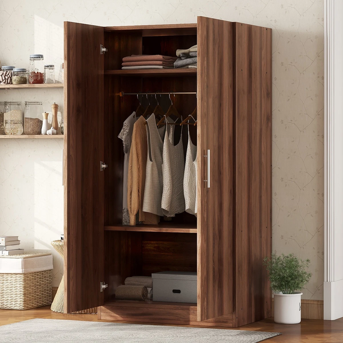 Wood Wardrobe Closet for sale | eBay