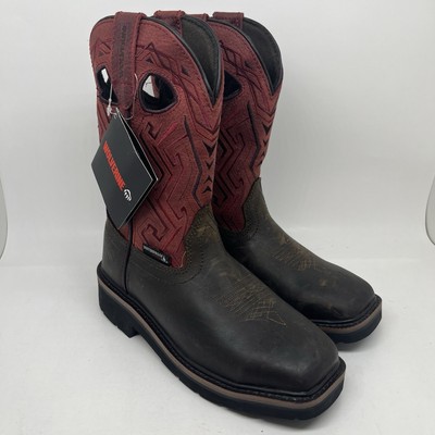Wolverine Rancher Aztec Western Steel Toe WP Leather Work BOOTS Men s Red Sz 5M