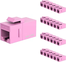 RJ45 Cat6 Keystone Coupler 25-Pack, Female to Female Cat6 Keystone Jack, UTP Key