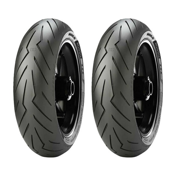 TYRE PAIR PIRELLI 70/90-17 38S + 140/70-17 66S DIABLO ROSSO SPORT - Image 20