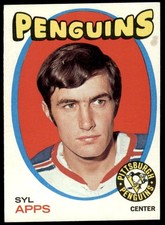 1971-72 Topps #77 SYL APPS  RC  Pittsburgh Penguins  EX
