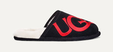 NEW Men's UGG Scuff Logo Black Slippers UK SIZE 10, 11 & 12