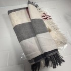 Burberry Large Check Merino Wool Scarf | Ivory | 110cm Square | Made in Scotland — photo 3