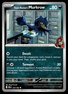 Team Rocket's Murkrow 127/182 SV10: Destined Rivals