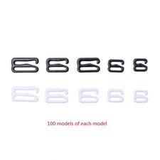 100pcs Metal Bra Lingerie Strap Adjuster Slider Hook Buckle Clip Sewing Craft