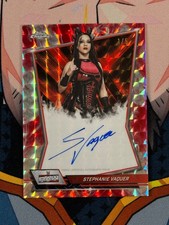 2026 Topps Chrome WWE Stephanie Vaquer Red Geometric On Card Auto 1/5 SSP