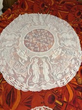 Antique Mary Card "Japanese Tea-Garden" (Chart No. 54.) Oval tablecloth unused  