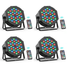 4pcs 108W Par Light Beam Stage Light 36LED RGB DMX512 Party DJ Disco Party