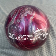 Brunswick SLINGSHOT Burgundy Silver Bowling Ball - 11 Lb Drilled