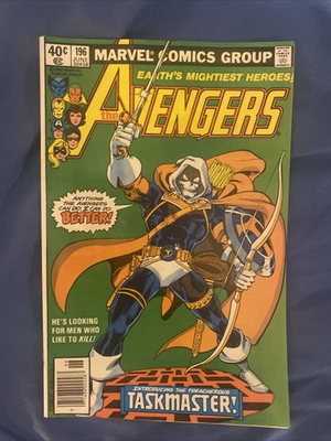 #ad Marvel Comics the Avengers #196 June 1980 First Appearance of Taskmaster $125.00