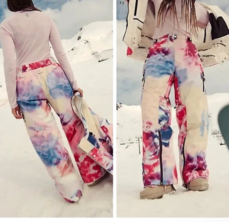 Free People Movement On The Ascend Ski Pants Photoreal Floral Pink Ombre Medium