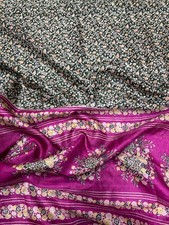Vintage Silk Saree for Crafting, Sewing, Quilting, Upcycled Projects SS2546