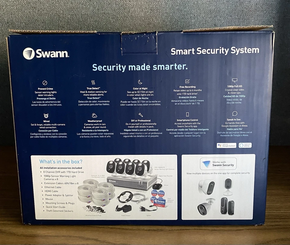 8 Camera DVR Security Camera System with 1TB HDD, 8 Channel 1080p Full HD Video - Image 2 of 4