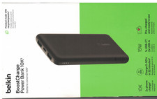 Belkin Boost Charge Power Bank 10K 10,000 mAh Portable Battery Pack Black SEALED