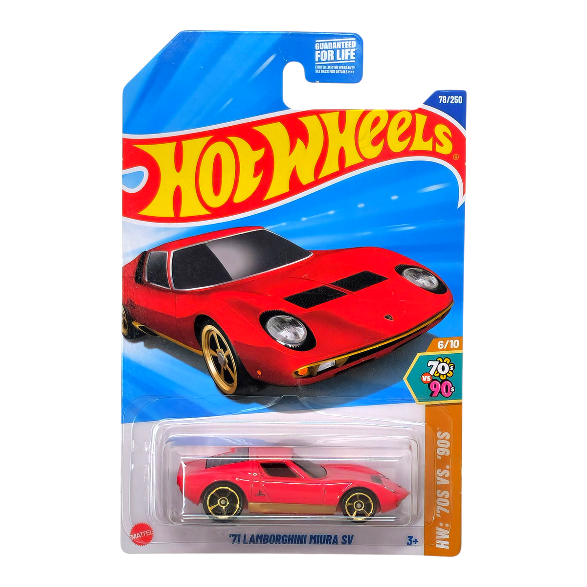 HOT WHEELS '71 Lamborghini Miura SV Red HW: '70s vs '90s Mainline