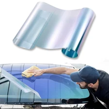 Chameleon Deep Blue Car Front Window Tint Solar Film Protection Scratch Resis...