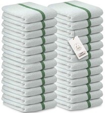 Bar Mop Towels Pack of 24 Bulk Terry Cleaning Rags 16 x19 Absorbent Durable