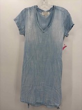 Pre-Owned Calvin Klein Blue Size Medium Knee Length Short Sleeve Dress