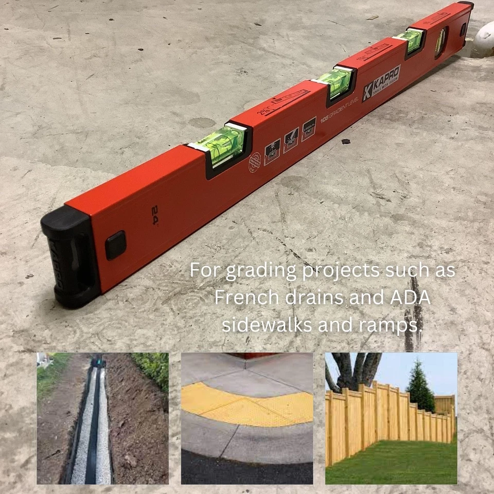 Kapro 105 Topgrade Box Level 48 Inch Slope Vials Precision Surface Aluminum - Image 2 of 4