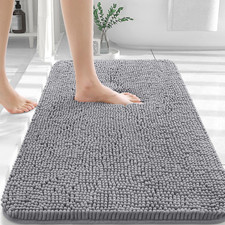 Olanly Bathroom Rugs 30X20 Extra Soft Absorbent Chenille Bath Rugs Rubber