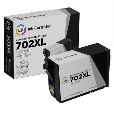LD Replacement Epson 702XL T702XL120 High Yield Black Ink Cartridge