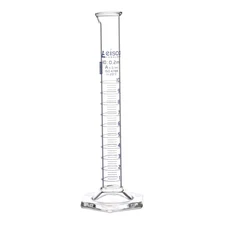 Graduated Cylinder, 10Ml - Class a Tolerance ±0.10Ml - Hexagonal Base - Blue Gr