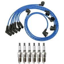 NGK Wire Set & Denso 6 Standard Spark Plugs Kit for Ford Mustang 3.8 V6 Vin 4
