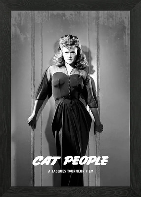 Gerahmtes Wandbild Poster Leinwanddruck Bild Katze Menschen