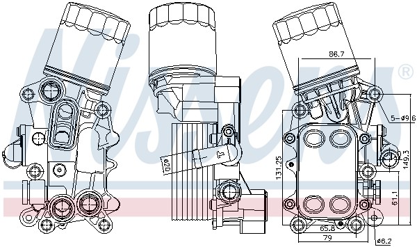 Fits NISSENS NIS 91311 Oil Cooler, engine oil NIS 91311 Oil radiator (with oil
