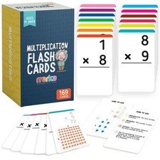 Multiplication Flash Cards For Kids - Multiplication Facts Set of 169 